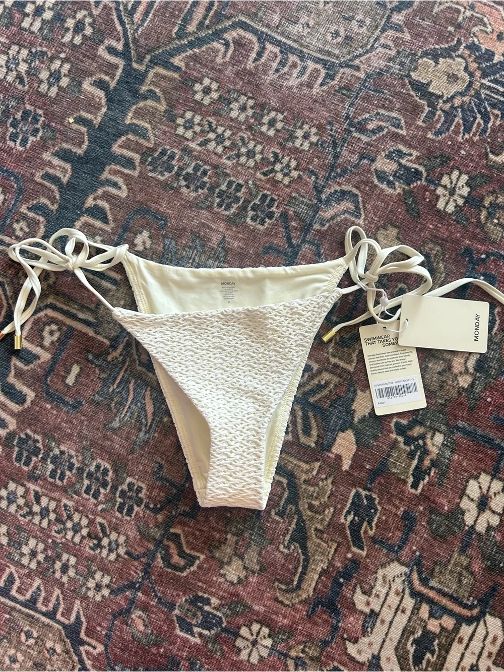 Monday Swimwear LE MARAIS BOTTOM - IVORY CROCHET | small